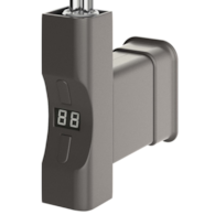 GHE heater Eco 150W black RAL 9005 matt D overlay 