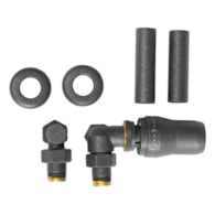 Zawór dekoracyjny ENIX Graphite kątowy prawy