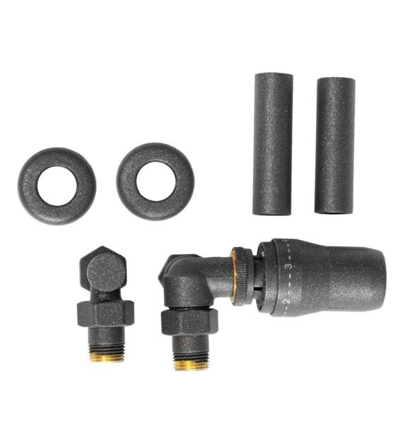 Zawór dekoracyjny ENIX Graphite kątowy prawy