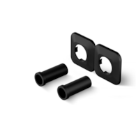 TULLY Zestaw maskujący (rozeta podwójna rozdzielna + tuleje maskujące), czarny