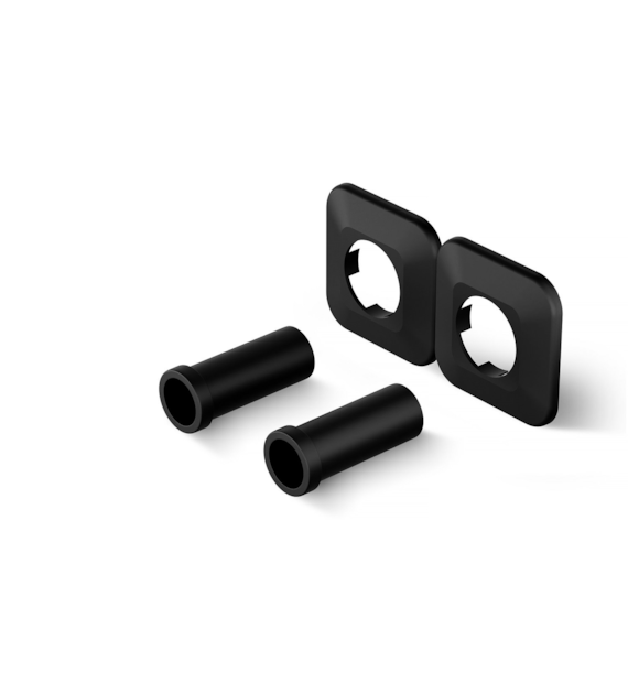 TULLY Zestaw maskujący (rozeta podwójna rozdzielna + tuleje maskujące), czarny