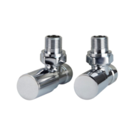 Zestaw zaworów regulacyjnych TULLY kątowy chrom