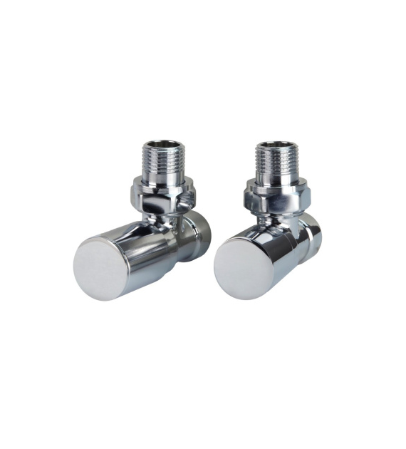 Zestaw zaworów regulacyjnych TULLY kątowy chrom