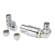 Zestaw zaworów termostatycznych TULLY trójosiowy chrom