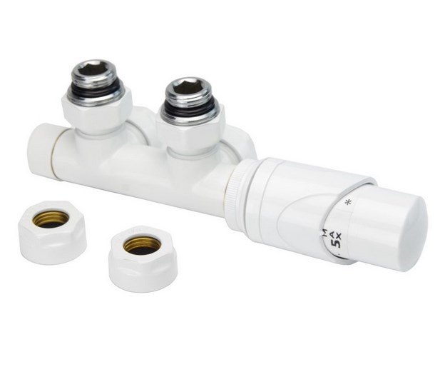 TULLY thermostatic valve set, white