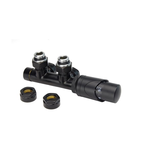 TULLY thermostatic valve set, black