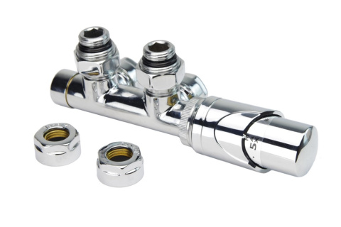 Set of thermostatic valves TULLY combined chrome