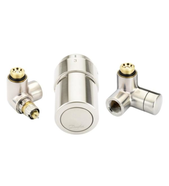 Zawory termostatyczne X-Tra Collection Danfoss lewy INOX