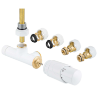 TULLY zawór termostatyczny jednorurowy, biały