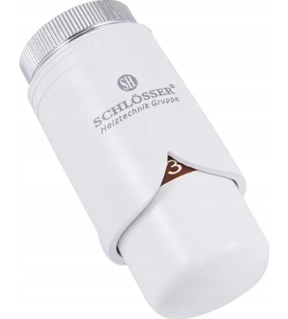 Głowica termostatyczna Brillant Plus biała