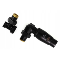 MINI Thermostatic Schlosser valves axial left black 9005 matt head on supply